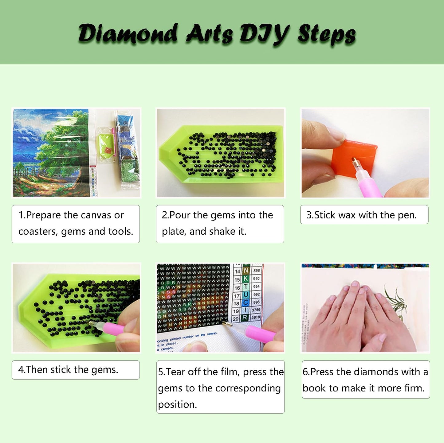 Lanzeyo Diamond Painting Kits for Adults Flower Diamond Art Kits for Beginners Diamond dot Kits Floral Wall Art DIY Adults Crafts 4PCS Gem Art (Flower)