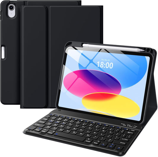 Wenlaty (A16) 11th/10th 11-inch 11th 2025/10.9-inch 10th 2022, for iPad Generation Case with Keyboard - Detachable
