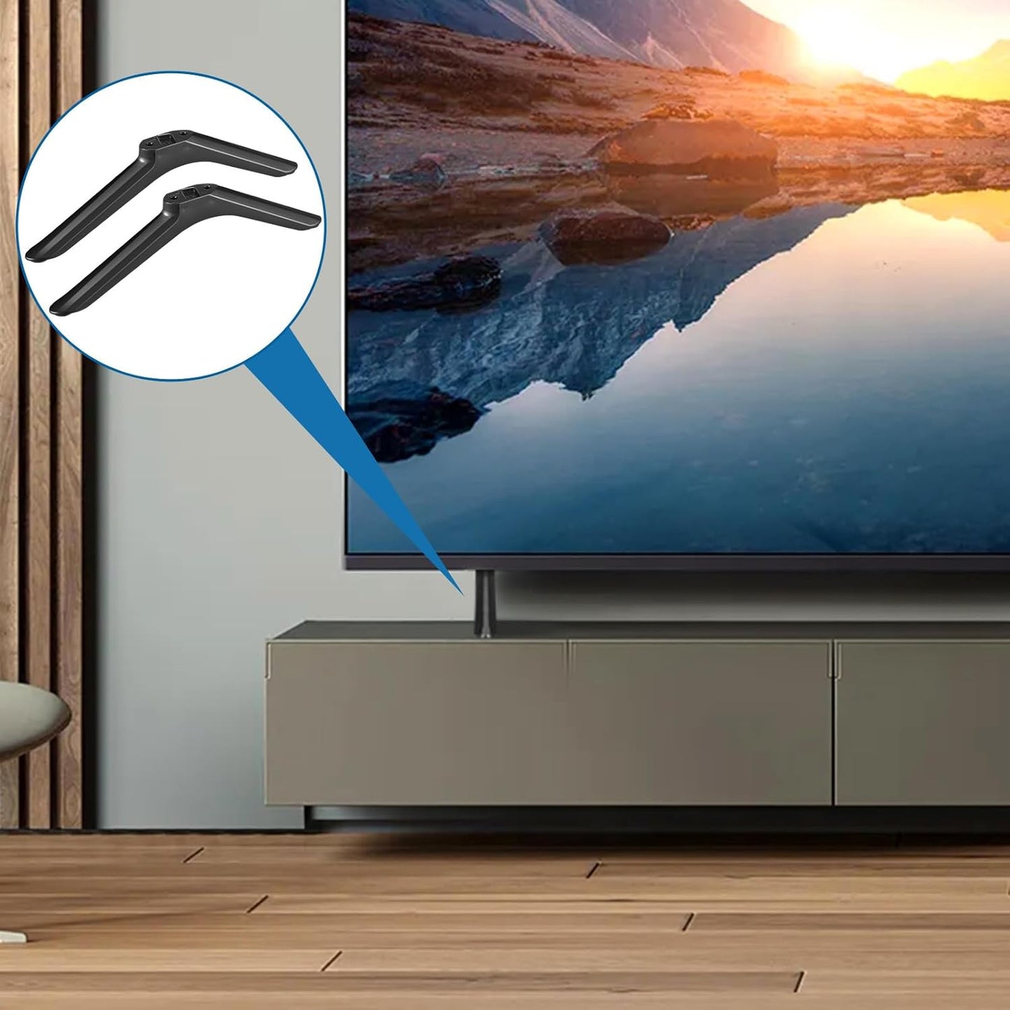32 Inch BESPORTBLE Universal Tv Stand Legs Replacement with Screws, Tabletop Tv Base Pedestal Feet, Monitors