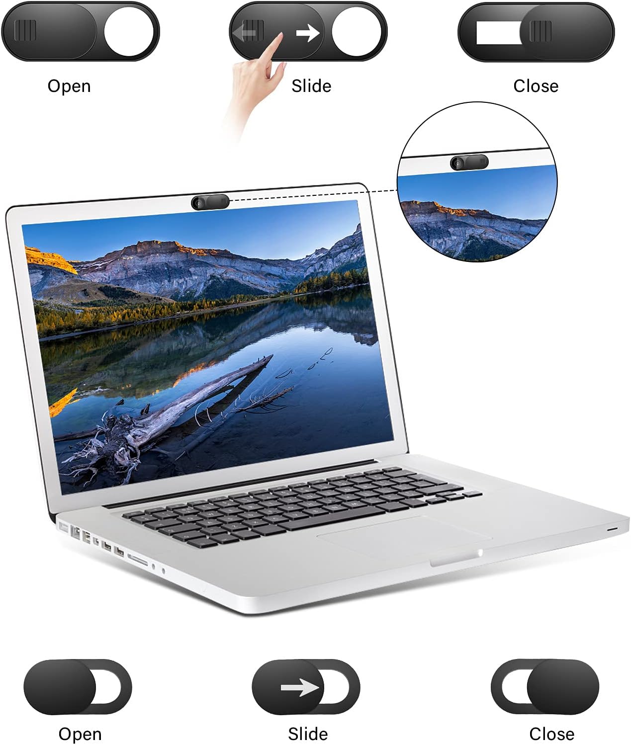 ZUCUCUC 14 Pack Webcam Cover Slide, Webcam Cover, Ultra-Thin Camera Cover for Laptop, Desktop, PC, MacBook, iPad
