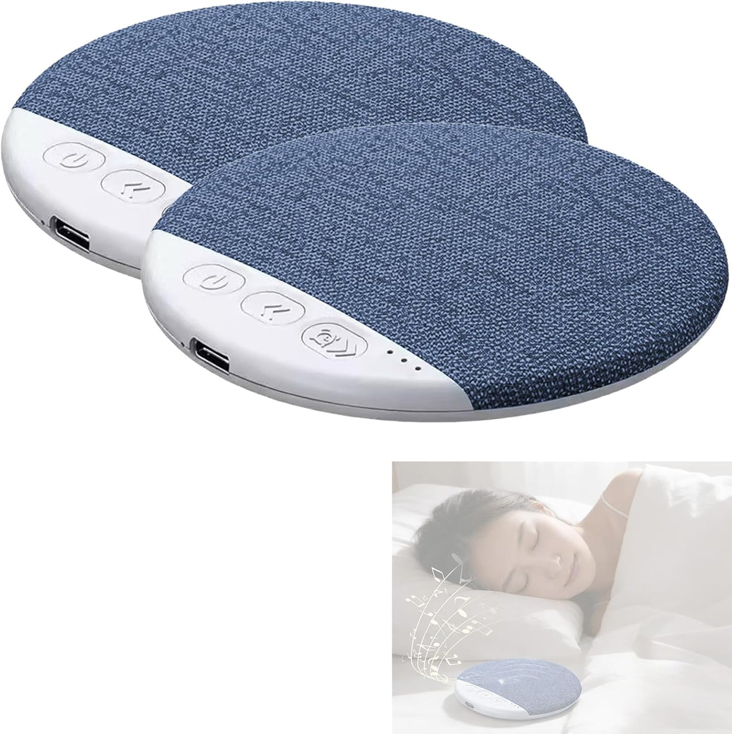 Generic 2026 (2, New Under Sleep Pillow Speaker - Pillow Speaker Bluetooth for Sleeping with White Noise Timer Wireless