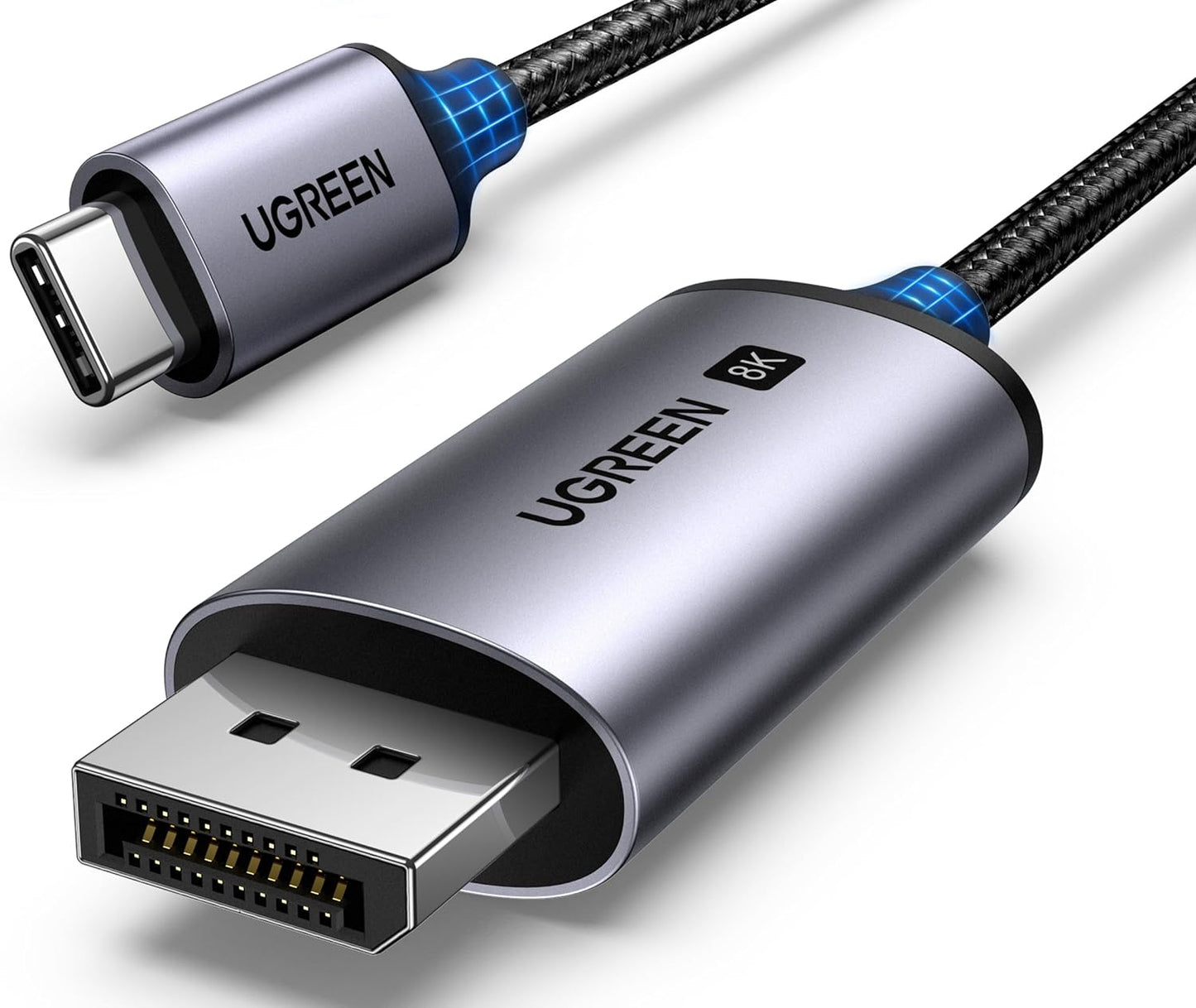 1.4 8K@60Hz 4K@240Hz 4/3 32.4Gbps 17, 10FT UGREEN USB C to DisplayPort Cable Unidirectional Thunderbolt to DisplayPort