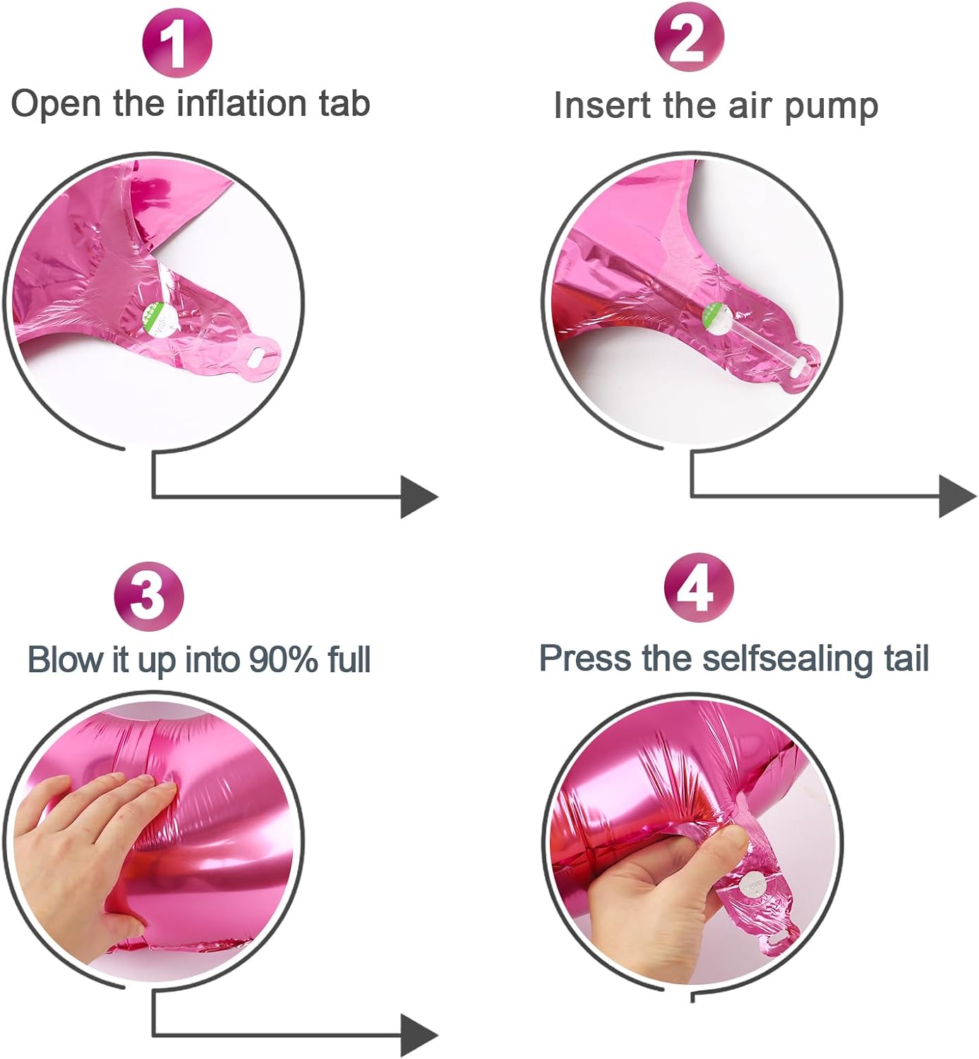 Pink Number 6 Balloon - 40 Inch Giant Foil Balloon for 6th Birthday Party Decorations