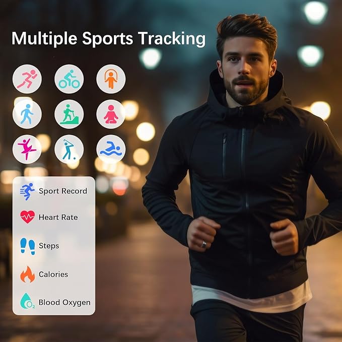 Smart Health Rings for Women Men, Fitness Tracker with Heart Rate, Blood Oxygen, HRV, Sleep Tracker, Step Tracker, No Subscription Fee, IP68 Waterproof Smart Ring for iphone & Android (Silver 11#)