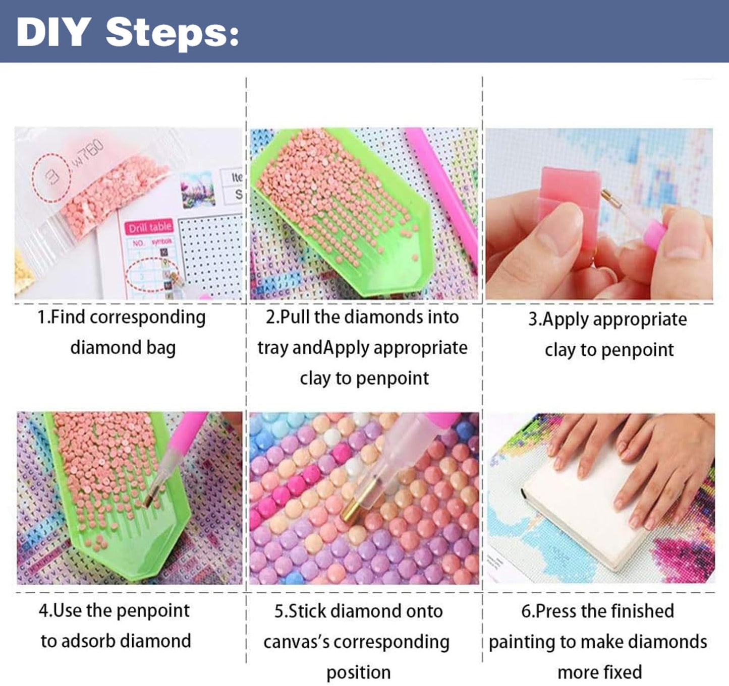 Benjenes 3PCS Diamond Art Kits for Adults, Tarot Theme Diamond Painting Kits for Adults, 5D DIY Round Drill Gem Art Paint with Diamonds Dots Crafts Kits for Home Decor Gift 12x16 inch