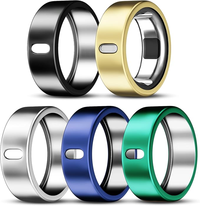 5 Pack Cover Compatible with Oura Ring Gen 4/Oura Ring Gen 3 Horizon/Heritage, Surport Charging with Cover on, Anti-Scratch TPU Protector for Oura Rings Accessories Women Men (Size 7)