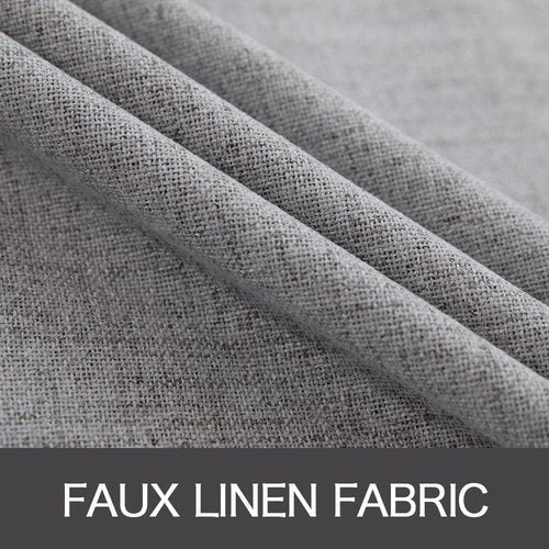 MIULEE Blackout Curtains - 100% Thermal Insulated Linen Texture | Grey Room Darkening Drapes 52x108 Inch (2 Panels)