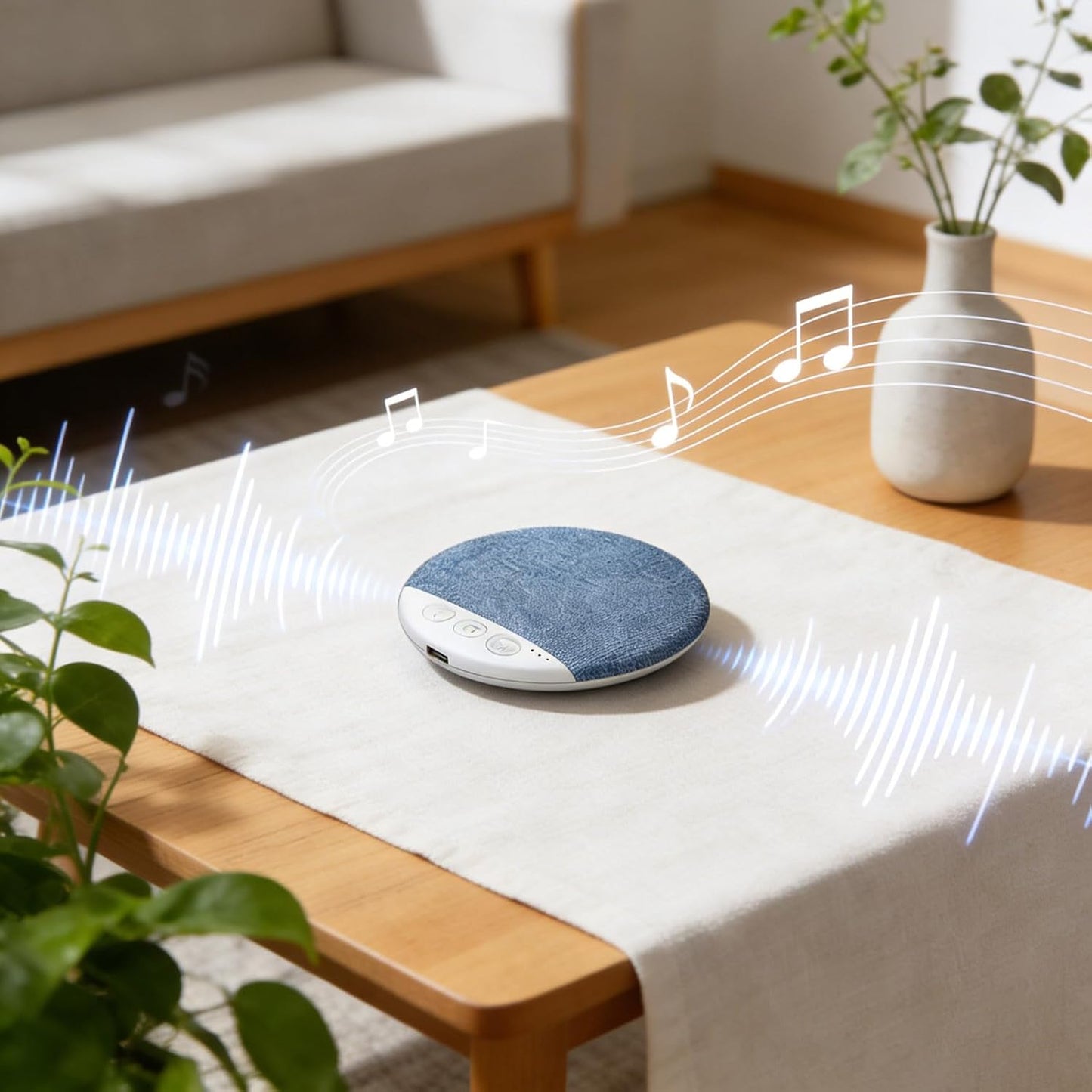 Generic 2026 New USB Bluetooth Pillow Speaker for Sleeping, Mini Portable Under Pillow Speaker with White Noise Timer
