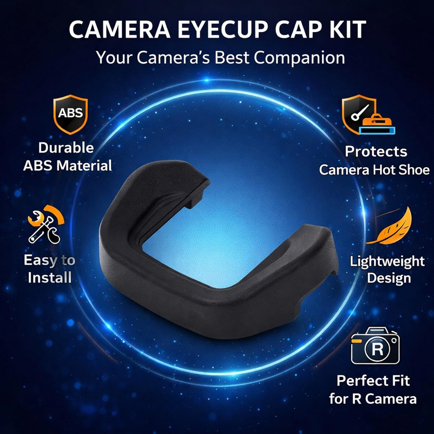 Camera Viewfinder Eyecup ABS with Level Hot Shoe Kit for R Camera - Eye Protection, Level Correction, Dust