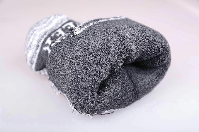 FEIDEER Men's Hiking Walking Socks, Multi-pack Wicking Cushioned Outdoor Recreation Quarter Crew Socks