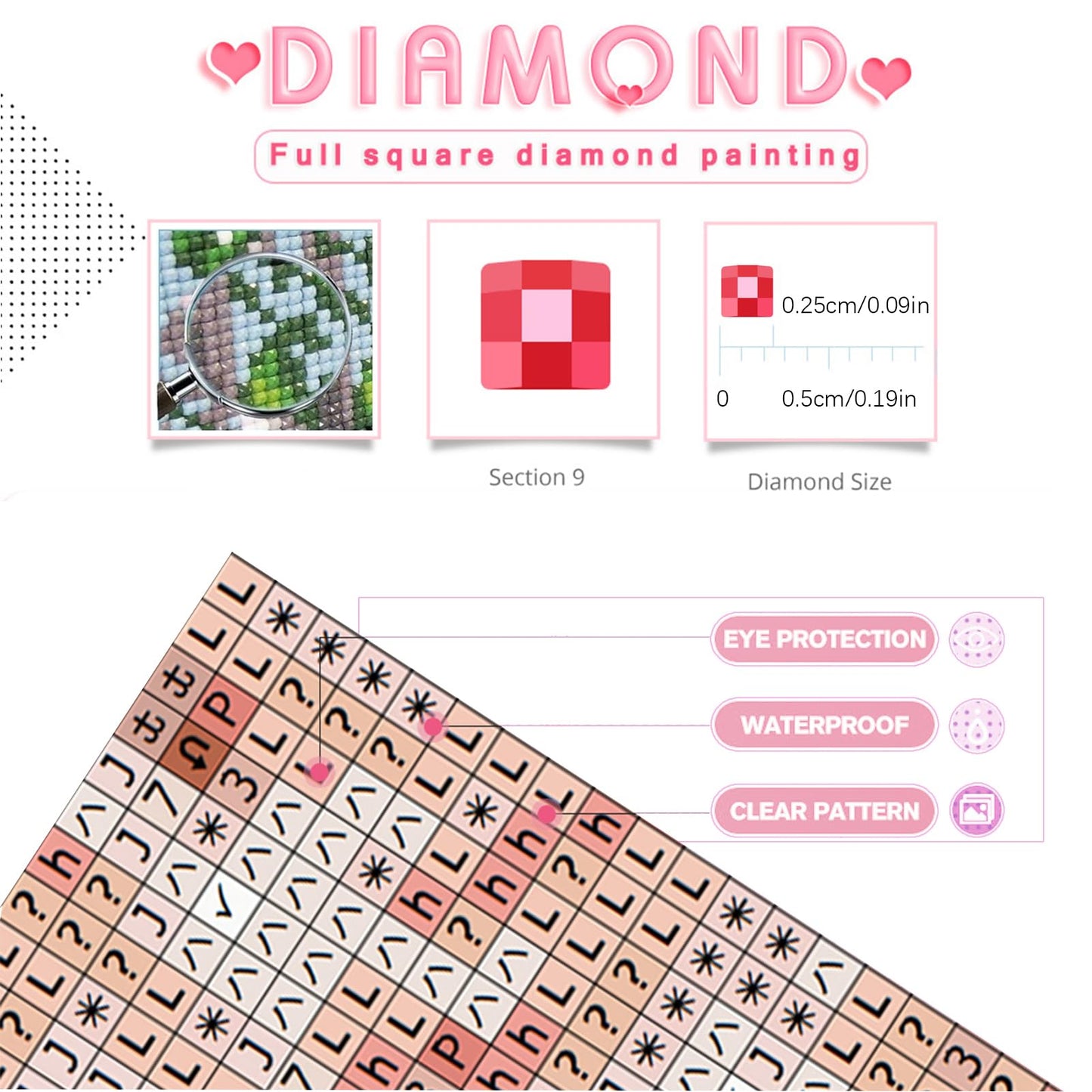 YALKIN Square 5D Diamond Painting Kits for Adults, Summer Night Large Diamond Art Kits Full Drill Diamond Painting Kit for Adult Beginners, DIY Picture Art for Home Wall Decor 40x70CM/15.8x27.6in