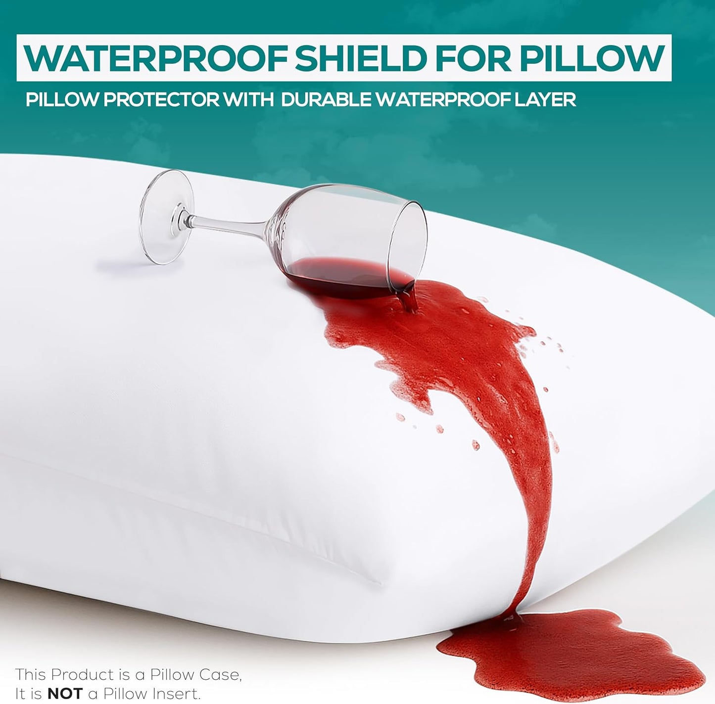 Utopia Bedding Waterproof Pillow Protectors - Bed Bug & Dust Mite Proof | Queen Size Zippered Covers (Set of 4)
