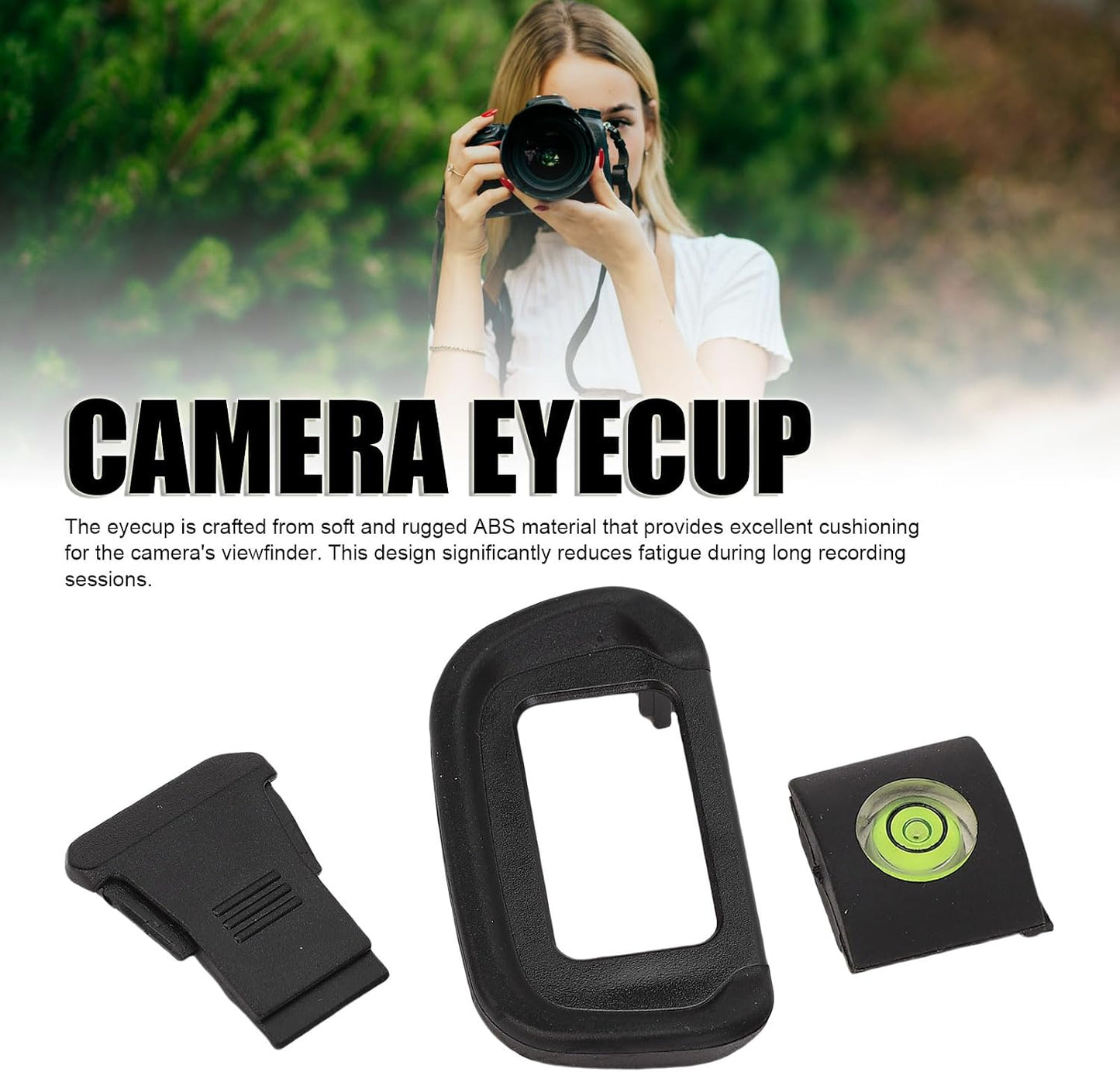 LICAEVEY R10 3 1 Set Camera Eyecup Viewfinder, in with Bubble Level and Hot Shoe Cover for Long Recording and Level