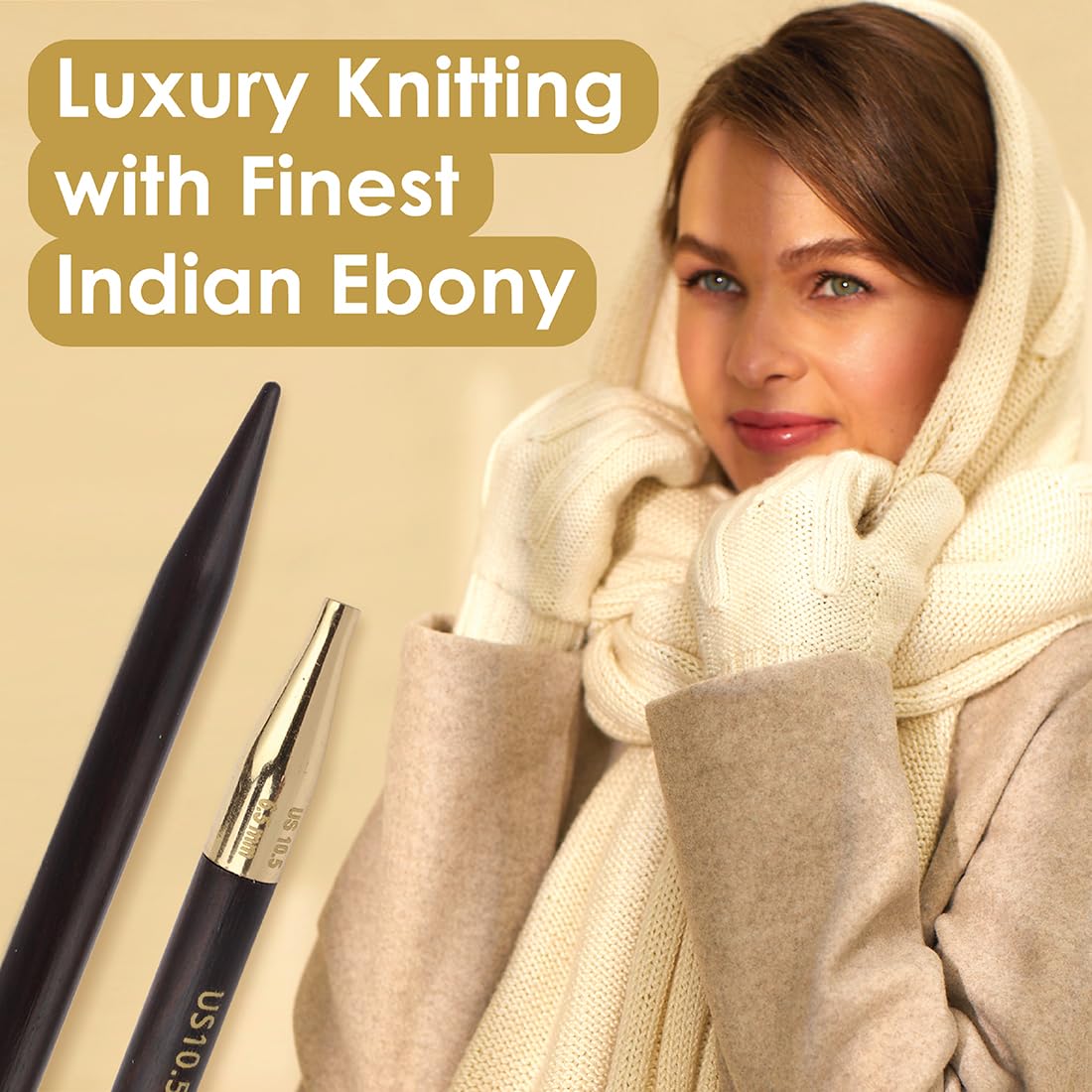Lantern Moon Ebony Wood Interchangeable Circular Knitting Needles 4" (10cm) | US Size 5 (3.75mm)