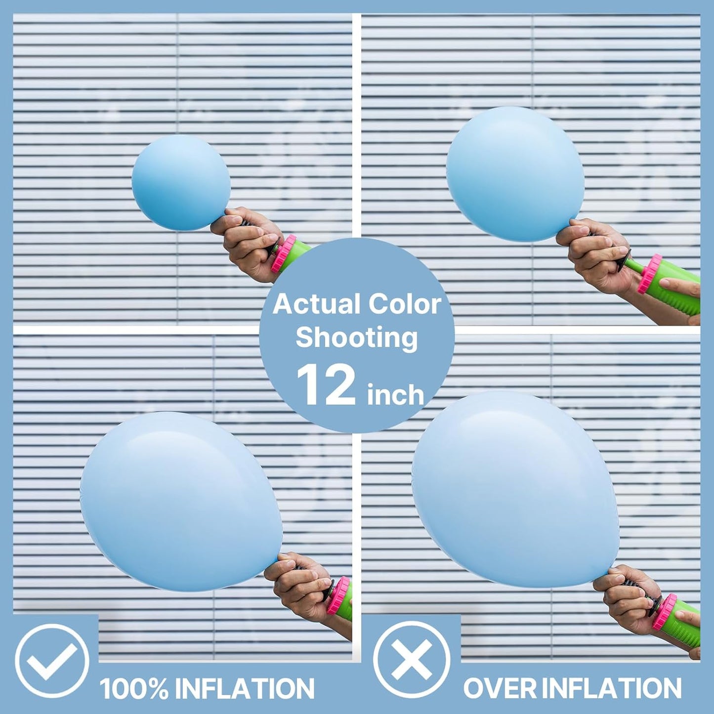 PartyWoo Light Blue Balloon Arch Kit - 85 Pcs in Various Sizes for Baby Showers & Birthdays | Aqua Blue Decor