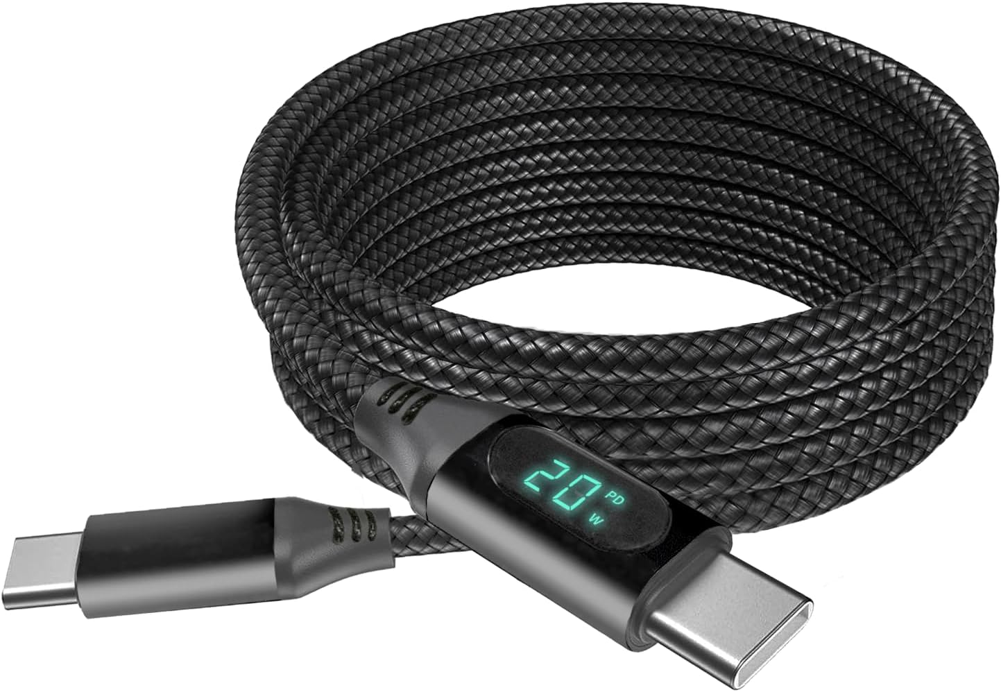 BoxWave TIMMKOO Q3E MP3 (6ft) (100W), Cable Compatible with Player with Bluetooth - PowerDisplay PD Cable - USB-C