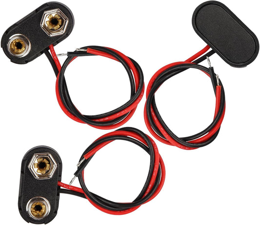 VWEICYY 9V Connector,3PCS 9 Battery T-Type Volt Buckle Connector Hard Plastic Shell Used in Student Experiment,or Other