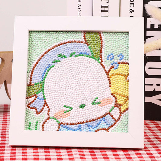 Akutoer Cute Anime 5D Diamond Drawing Kits, Gem Arts & Crafts Supplies with Frames, Cartoon Painting with Diamond, DIY Paint Supplies for Kid(Pocho)
