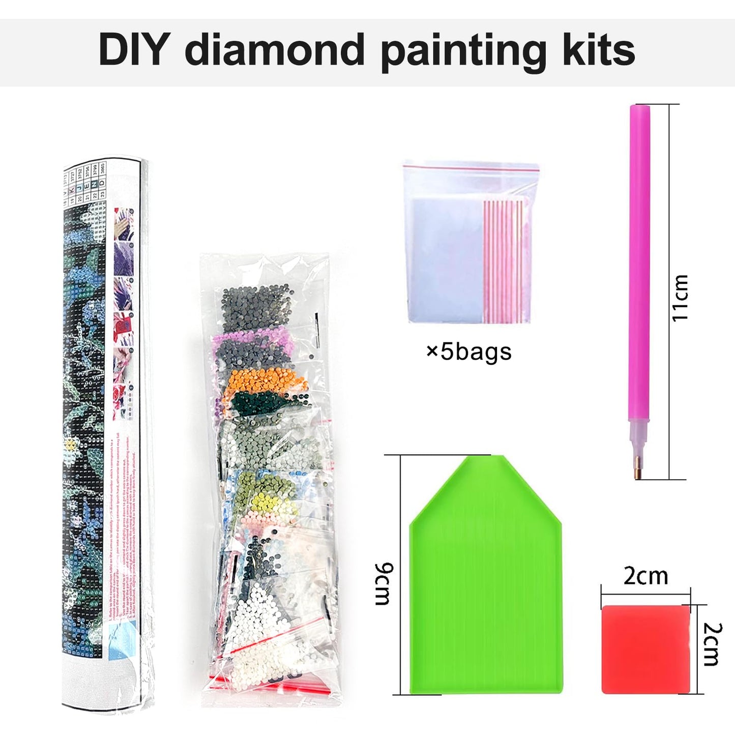 4 Pack Beach Diamond Art Kits for Adults Beginners,Full Round Drill DIY Diamond Painting Kits,Paint by Diamonds Dot Gem Art Crystal Easy,Home Wall Decor&Gift-12x12in