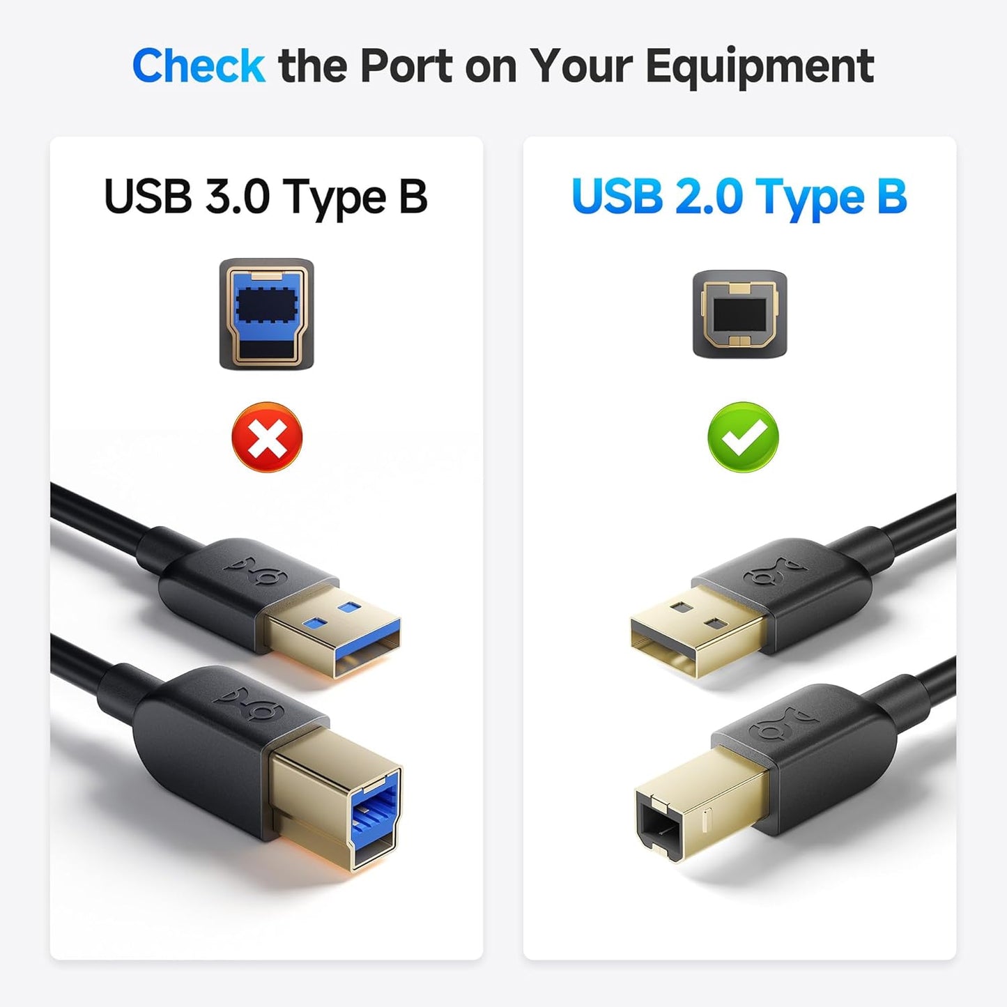 15ft, Cable Matters Long USB Printer Cable - USB A to B Cable, Compatible with Printer, External Hard Drive, Audio