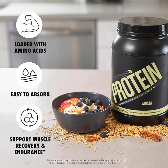 Sculpt Nation by V Shred Protein Powder (Vanilla) - Premium Whey Protein Powder Vanilla and BCAAs to Support Muscle Building and Recovery - 30 Servings