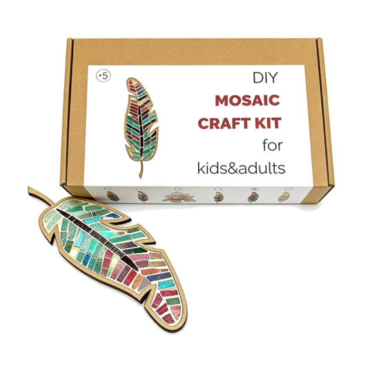xieyaxie Mosaic Art Kits for Adults 1 Pack Creative DIY Colorful Home Decoration Craft Supplies with Glass Pieces Puzzle Mosaic Making Kit