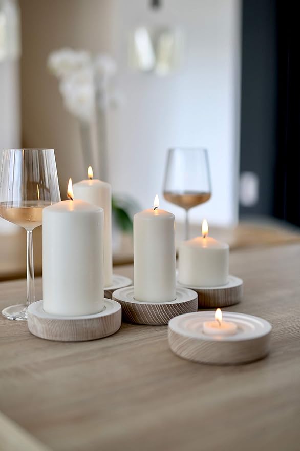3 X 4 Inch Pillar Candles Set of 12 Bulk Event Pack Round Unscented Premium Wax White Pillar Candles for Wedding, Spa, Party, Birthday, Holiday, Bath, Home Decor (3X4 White)
