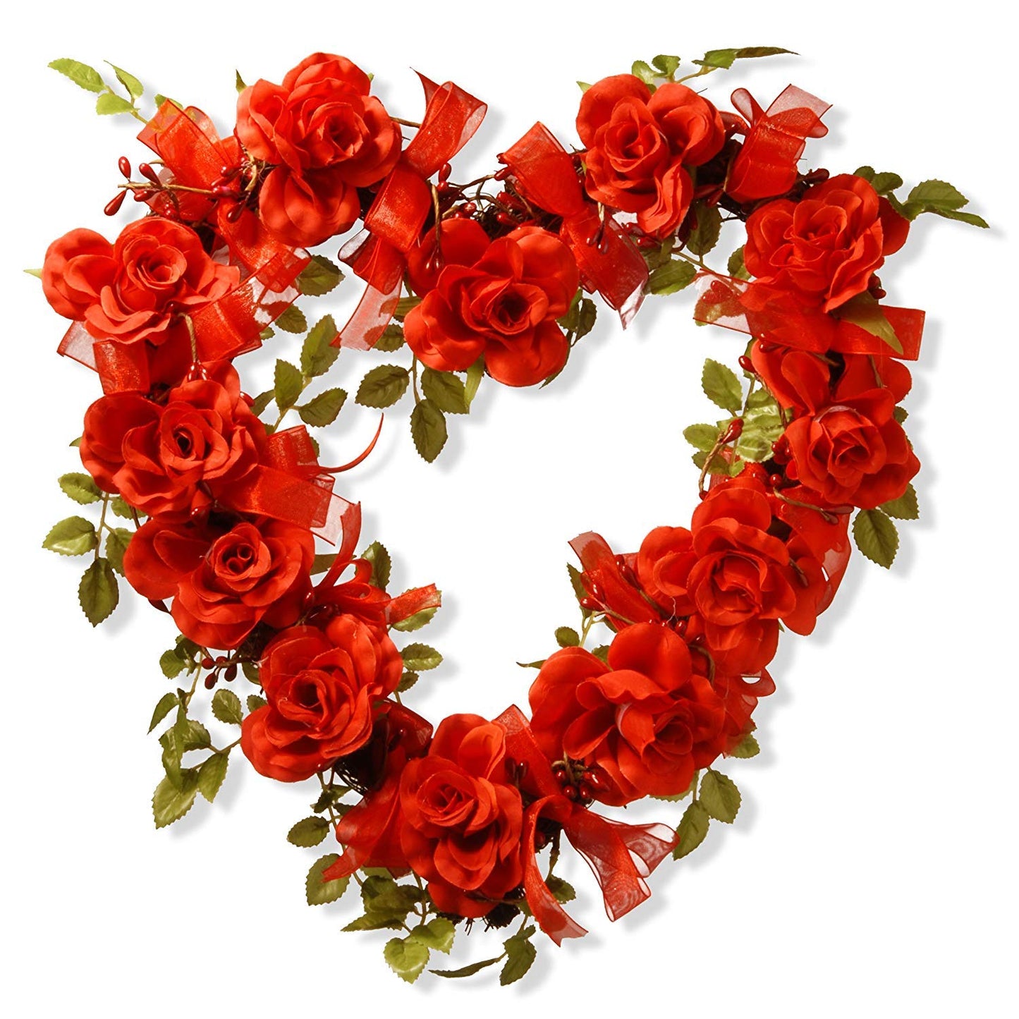 Amyzor Heart Shape Natural Grapevine Wreath Ring DIY Craft Vines Base Grapevine Roll for Rustic Summer Fall Christmas Wreath Door Garland Home Wedding Party Decor Gift Hanging Decor Wreaths Supplies