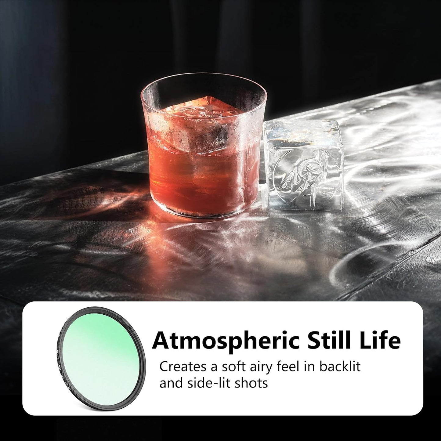 ARTCISE 1/4 67mm (37mm) Black Mist Filter - HD Optical Glass Filter for Cinematic Glow, Reduces Harsh Highlights