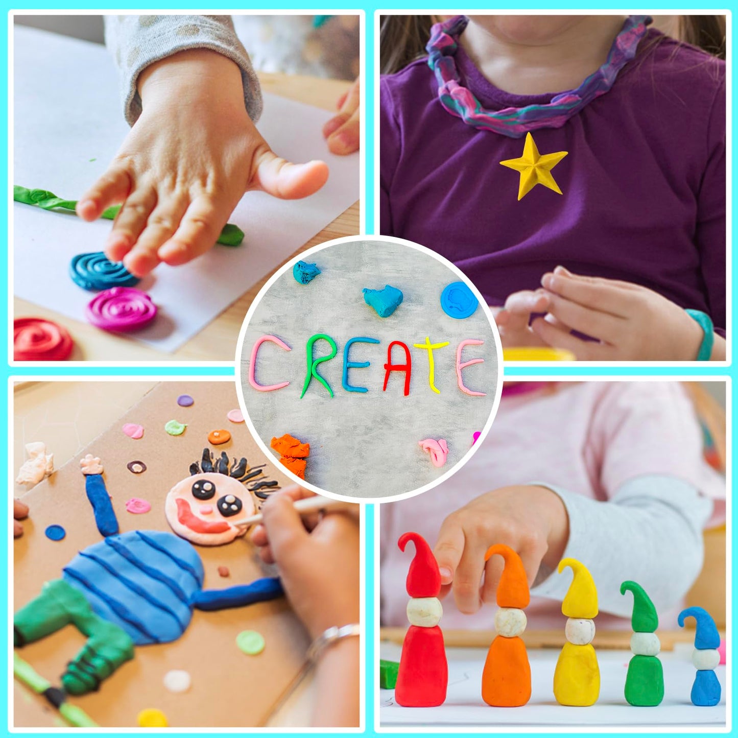 Magic Clay - Air Dry Clay 124 Colors, Modeling Clay for Kids with Tools, Soft & Ultra Light, Toys Gifts for Age 3 4 5 6 7 8+ Years Old Boys Girls Kids