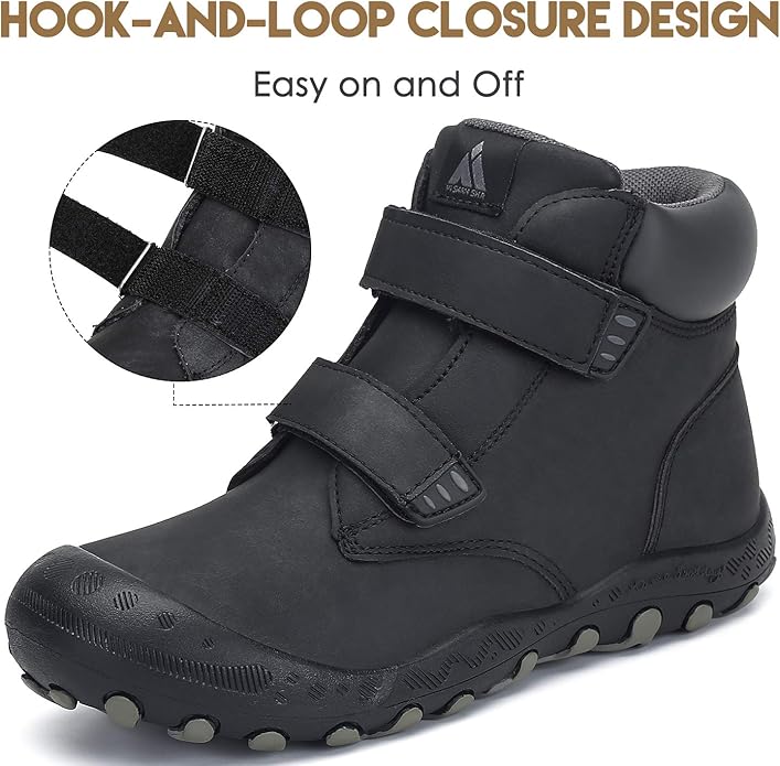 Mishansha Kids Hiking Boots Toddler Girls Boys Hiking Shoes Water-Resistant Anti-Collision Non-Slip Athletic Outdoor Trekking Boots