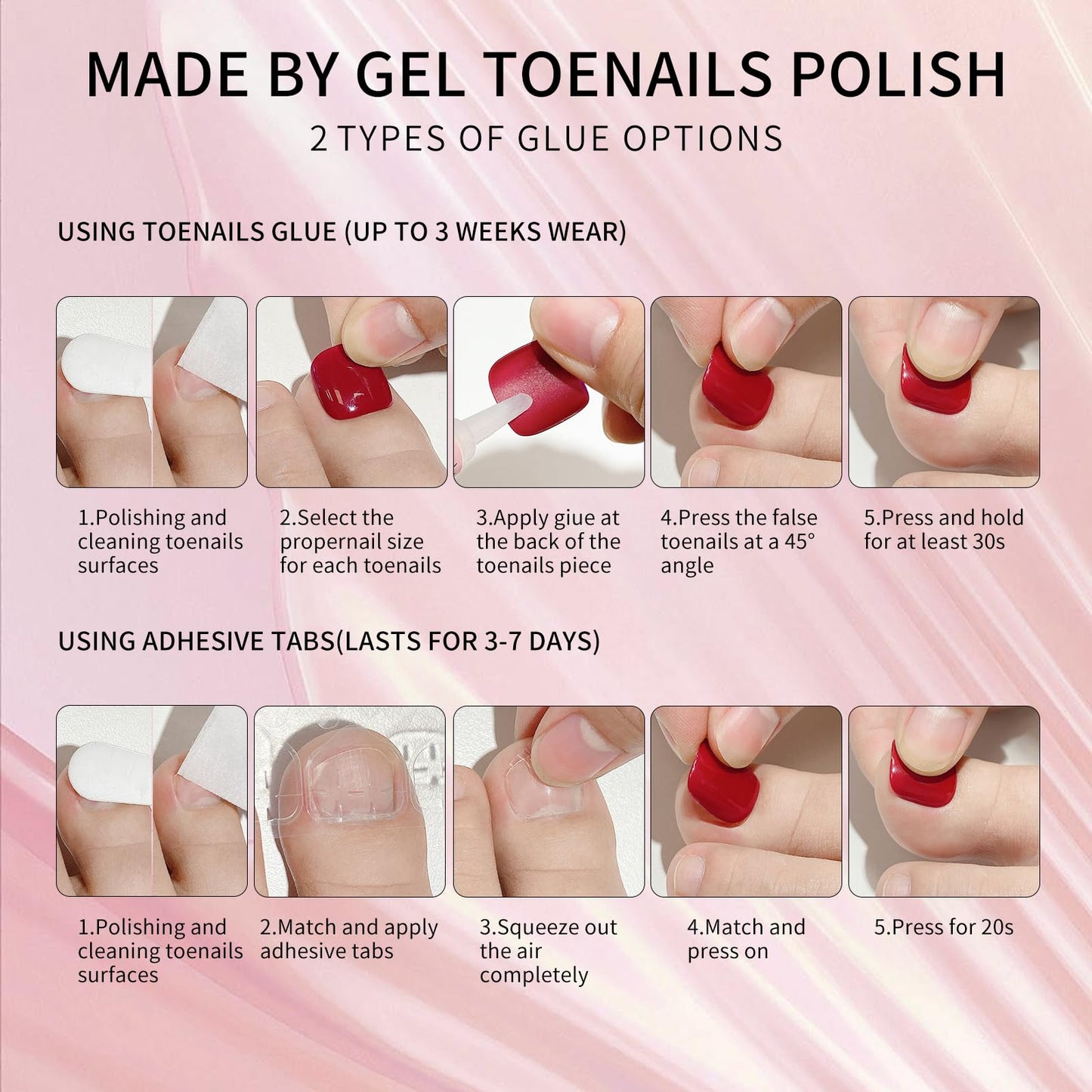 Black Short Press On Toenails,14 Size-28 Pcs Soft Gel Black Square Fake Toenails Kit with Toenails Glue, Natural Reusable Stick On False Toenails for Women and Girls (Skycloud Black Toenails) SK0754