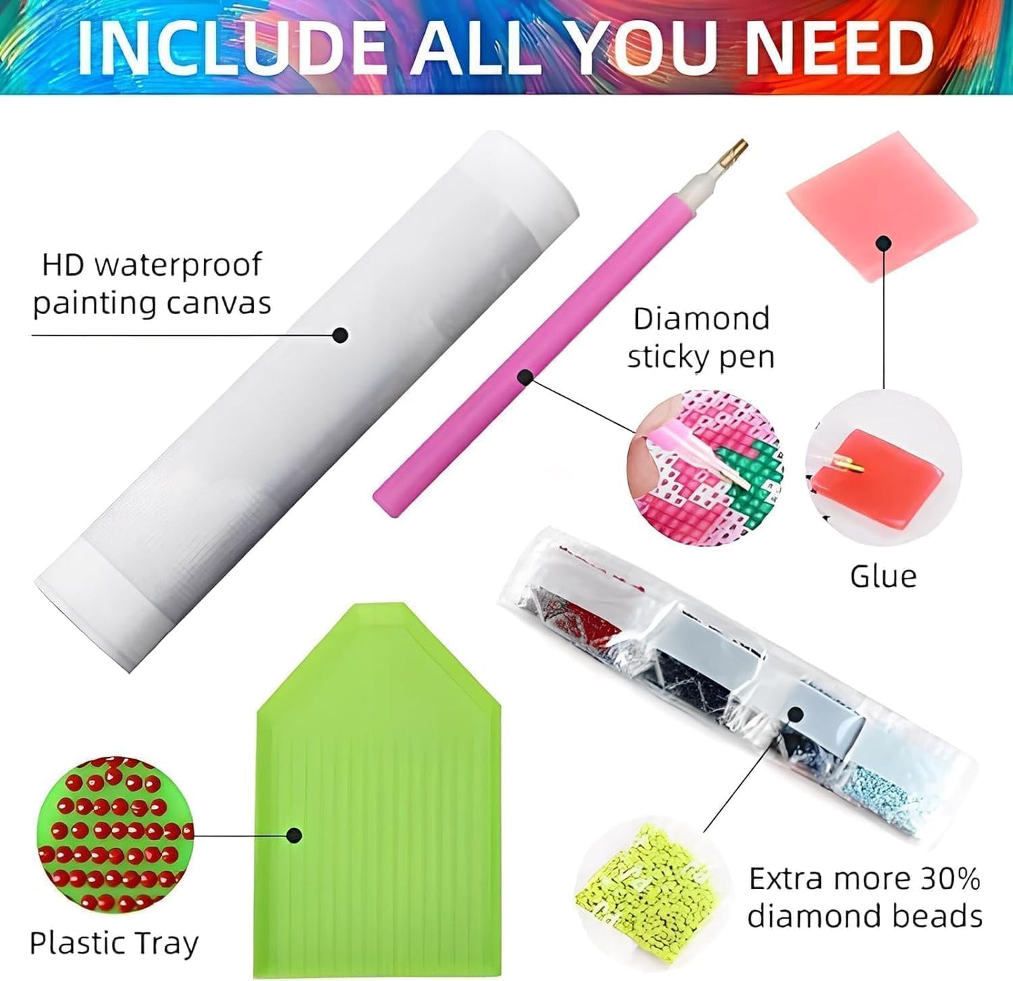 GOUOYANA Skull Diamond Art Kits for Adults - 9pcs, Tarot Card Diamond Painting for Beginners, DIY Full Rhinestone 5D Gothic Diamond Painting Kits (Gemstone Craft), Home Wall Decoration (12x16 inch)