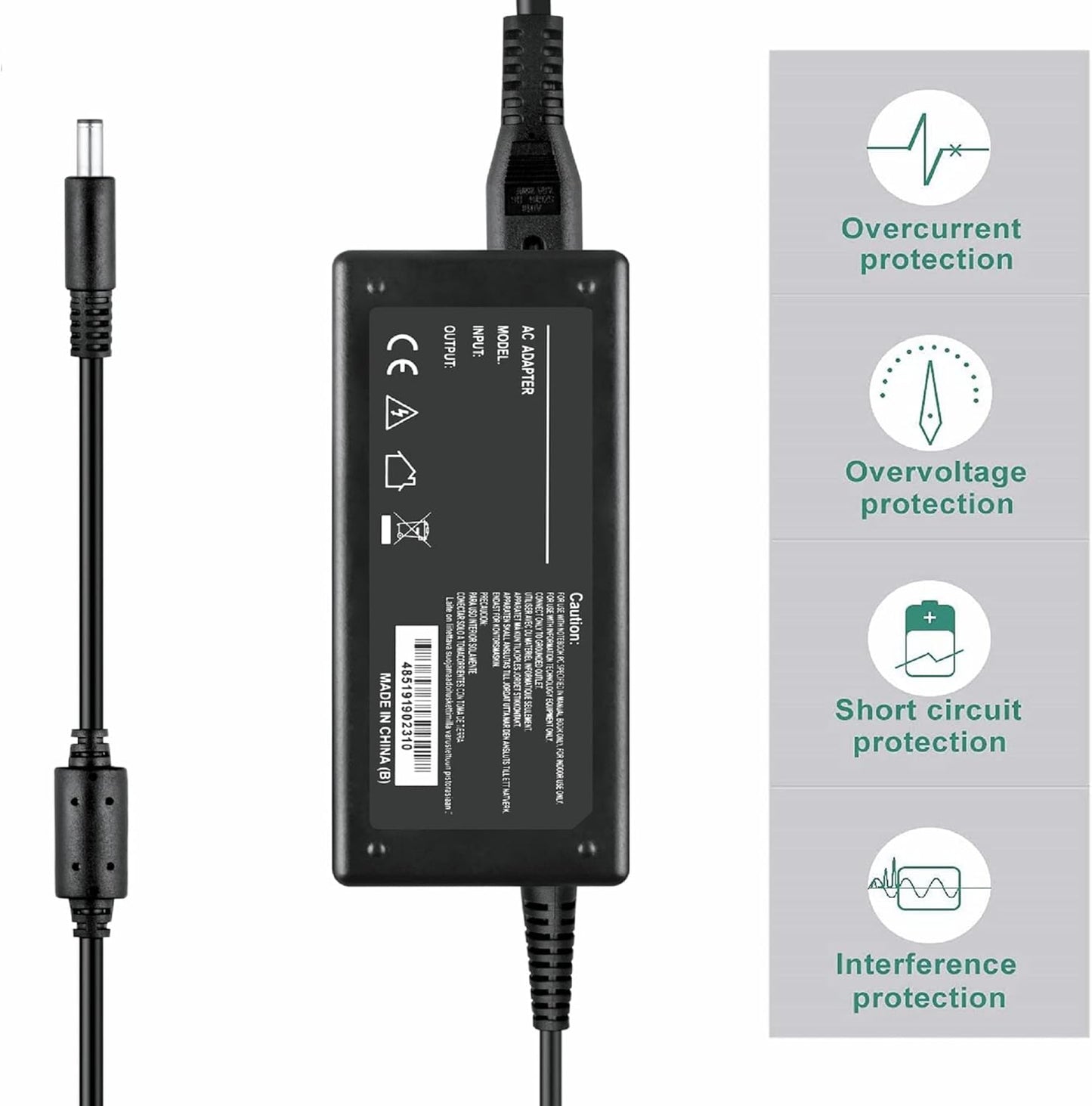 Dysead 48V 1A 1.25AAC/DC 6.0mm 48VDC 1000mA 1250mA DC48V 48.0V 48W 60W 48 1.25 60 - Adapter for Use Swann NVR Network