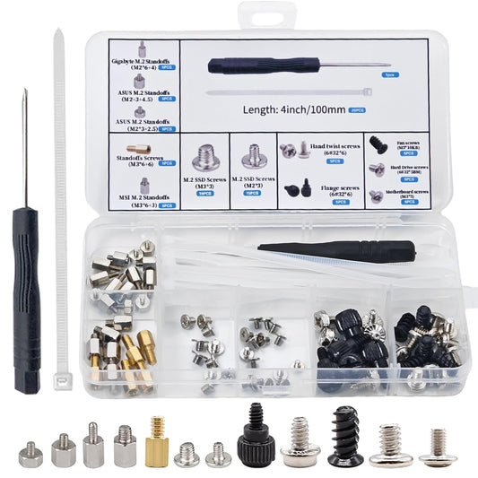 Trsewmi M.2 M.2 Screws, Motherboard Screw for Asus Gigabyte Asrock MSI Motherboards, Computer Screws for HDD, SSD, Fan