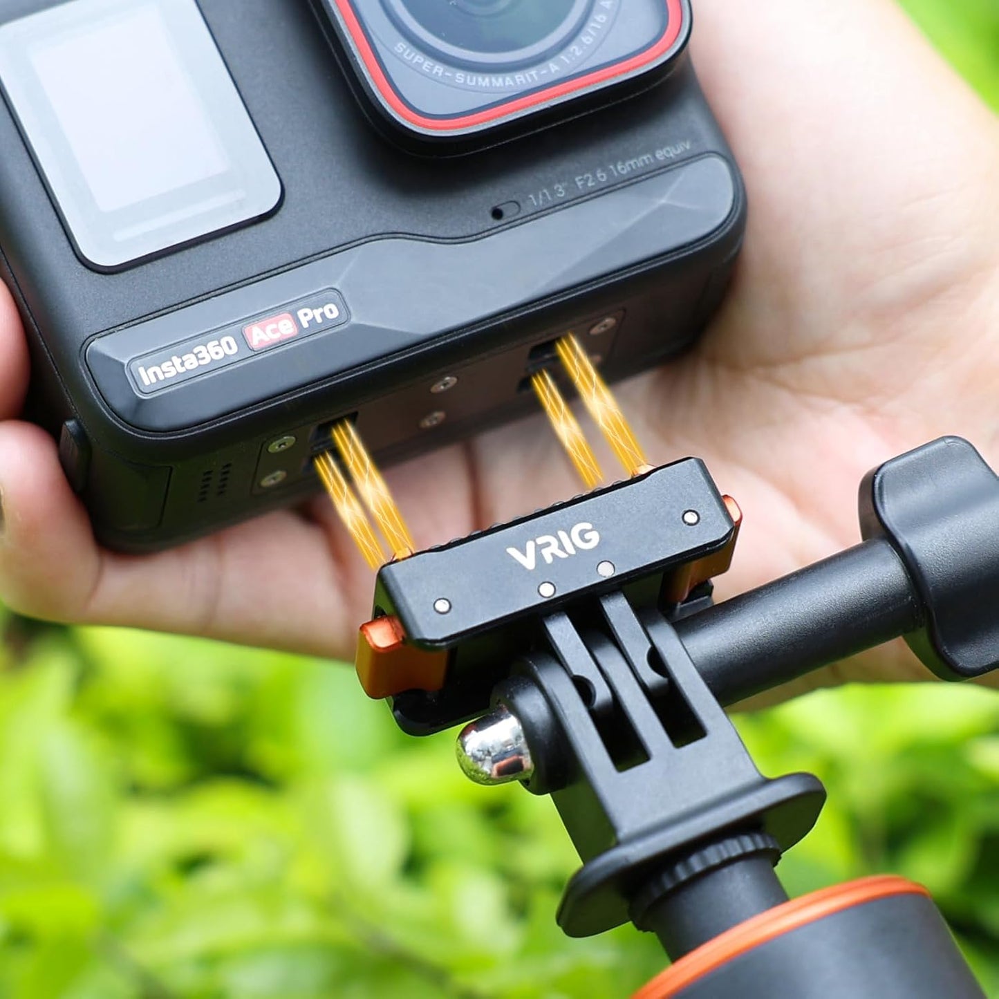 VRIG Select X5 Insta360 Pro2, Insta360 X5/X4 1/4" 2-Prong VRIG Magnetic Quick Release Mount for Ace Aluminum Alloy