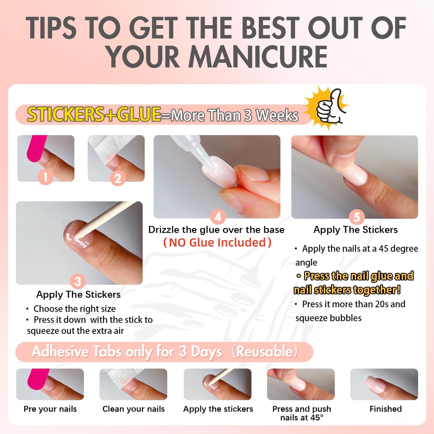 Chalk Baby Pink Press on Nails Medium Stiletto Almond,KQueenest Pure Color Acrylic Nails Kit Reusable Fake Nails with Feature Protective UV Coating for Women Nail Art Manicure in 24PCS
