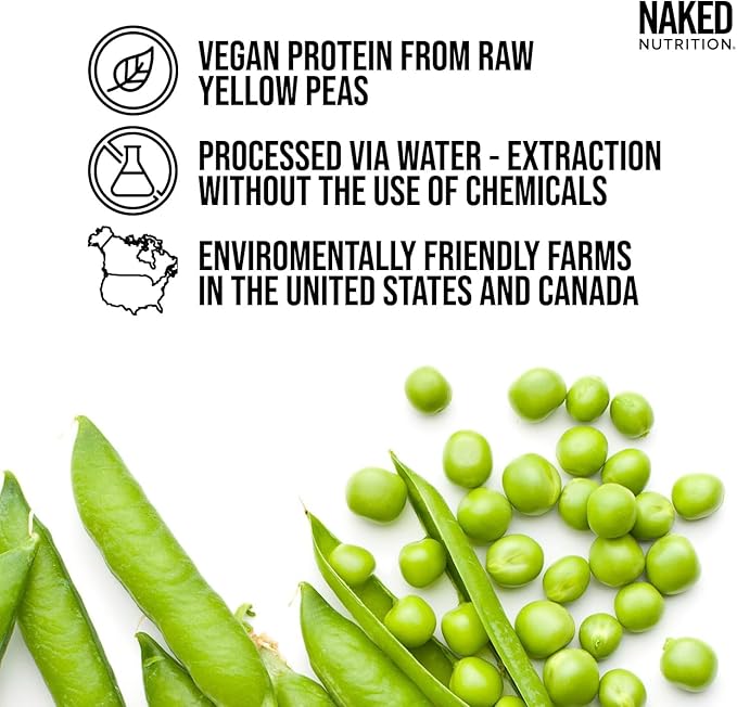Naked Pea - Pea Protein Isolate - Plant Based, Vegetarian & Vegan Protein. Easy to Digest, Non-GMO, No Lactose, No Soy and Gluten Free - 15 Servings