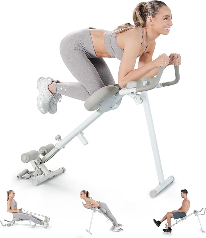 WONDER CORE Pro Max, Ab Machine for Stomach Workout, Ab Workout Equipment for Home Gym Trainer, 4-in-1 Exercise Equipment - Rowing, Leg Press, Glider, Roman Chair