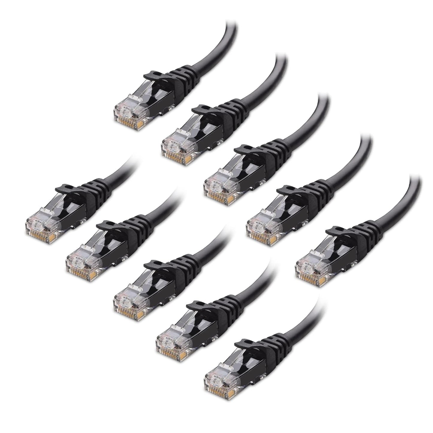 10Gbps 10-Pack 6 2ft, 6 Cat6 Cable Matters Snagless Short Cat Ethernet Cable - Cat Cable, Cord, Ethernet Cord, Black