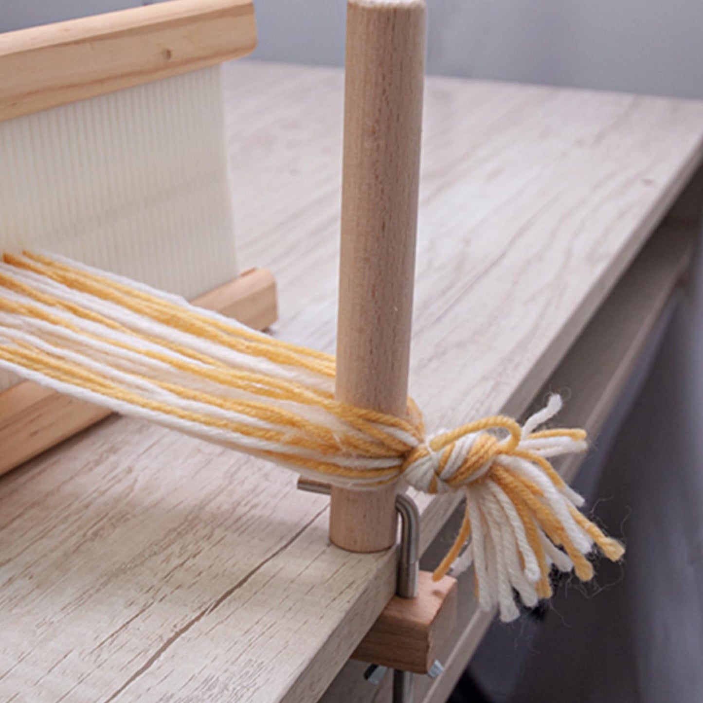 Weaving Loom Kit, Wood DIY Weaving Loom Including Warping Peg, Clamp Warping Clamp, Beveled Inkle Weaving Shuttle Kit for Weaving Lovers Beginners Knitted Crafts DIY