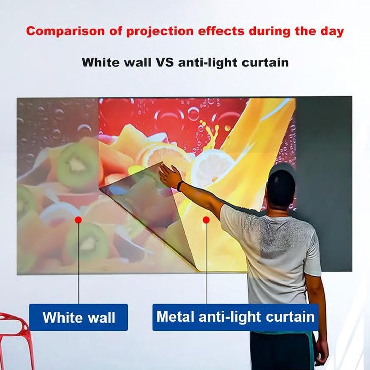 Generic 4k 16:9 Screen,160Wide (92in) Metal Lightproof Foldable Portable Movie Screen, HD Anti Light Projector Viewing