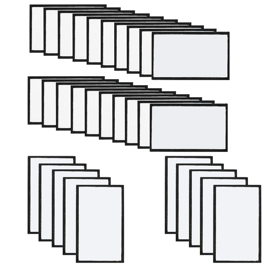 Woohome 30 PCS Rectangle Sublimation Blanks Iron-on Blank Patch Appliques Sticker for Hats Clothes Backpack Carpet Decorative Patches