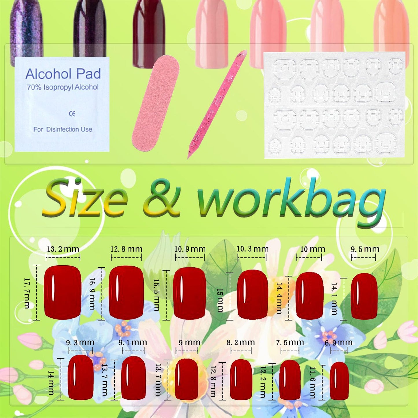 Acrylic Press on Nails Short Square Fake Nails Light Pink Nail Press ons with Silver Glitter Sequins Designs Gold Glue on Nails Glossy Manicure Style Artificial Nails 24Pcs for Girls Women