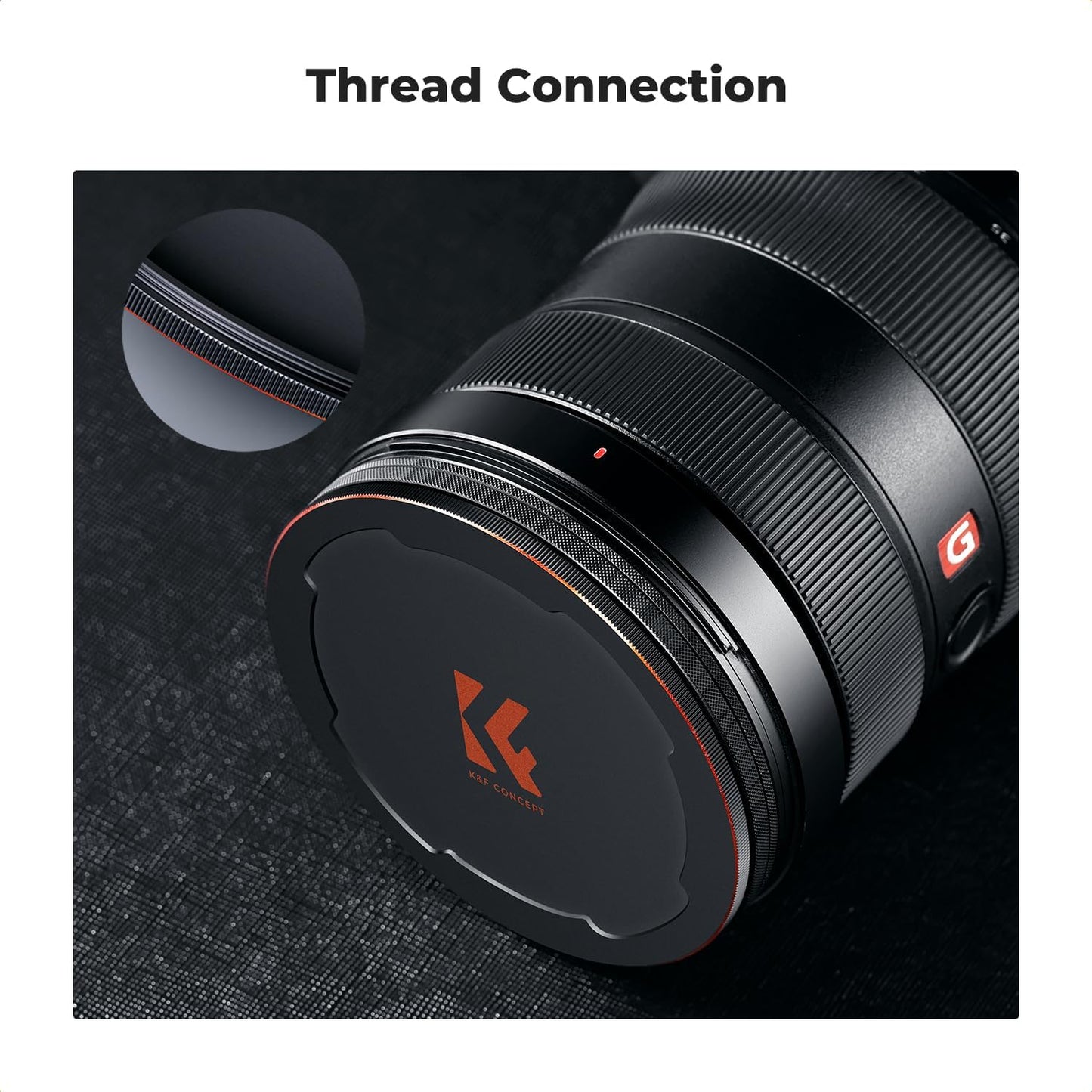 K&F CONCEPT 95mm 2-in-1 Thread & Magnetic Lens Filter Cap Only Compatible with K&F Magnetic Swap System