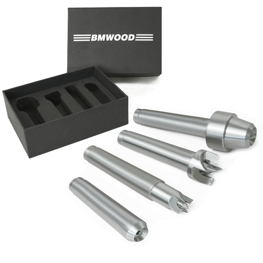 BMWOOD LDC-SET4/MT2 4PCS Woodturning Lathe Live and Drive Center Set MT2 Taper