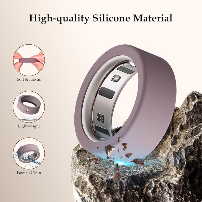 15 Pack Cover Compatible with Oura Ring Gen 4/Gen 3 Horizon/Gen 3 Heritage, Anti-Scratch Silicone Case for Oura Ring Protector for Women Men Working Out Gym, Support Charging with Cover on