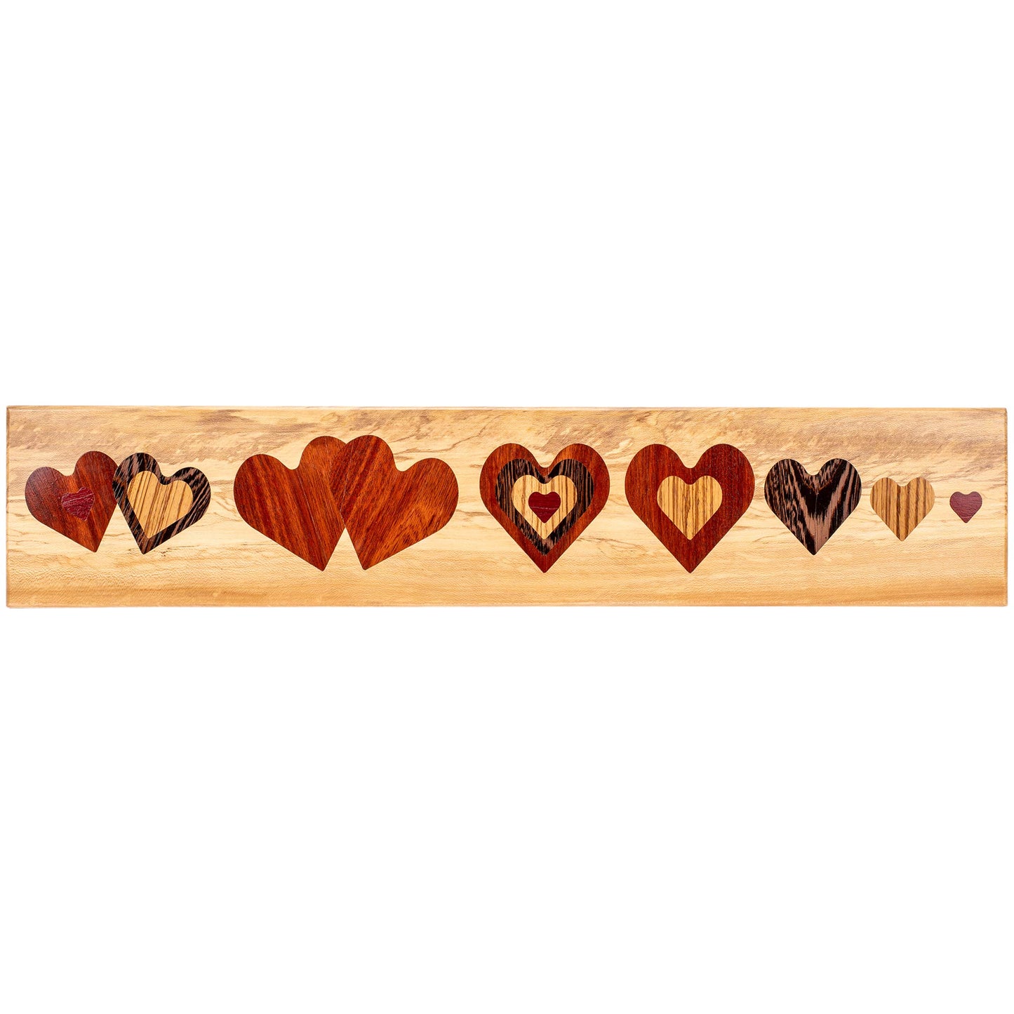Nested Hearts 4"-1" - Acrylic Router Inlay Templates for Precise Wood Inlay Designs by Tarter Woodworking (MLIS) Multiple Layer Inlay System, Works with Router Inlay kit, Made in USA