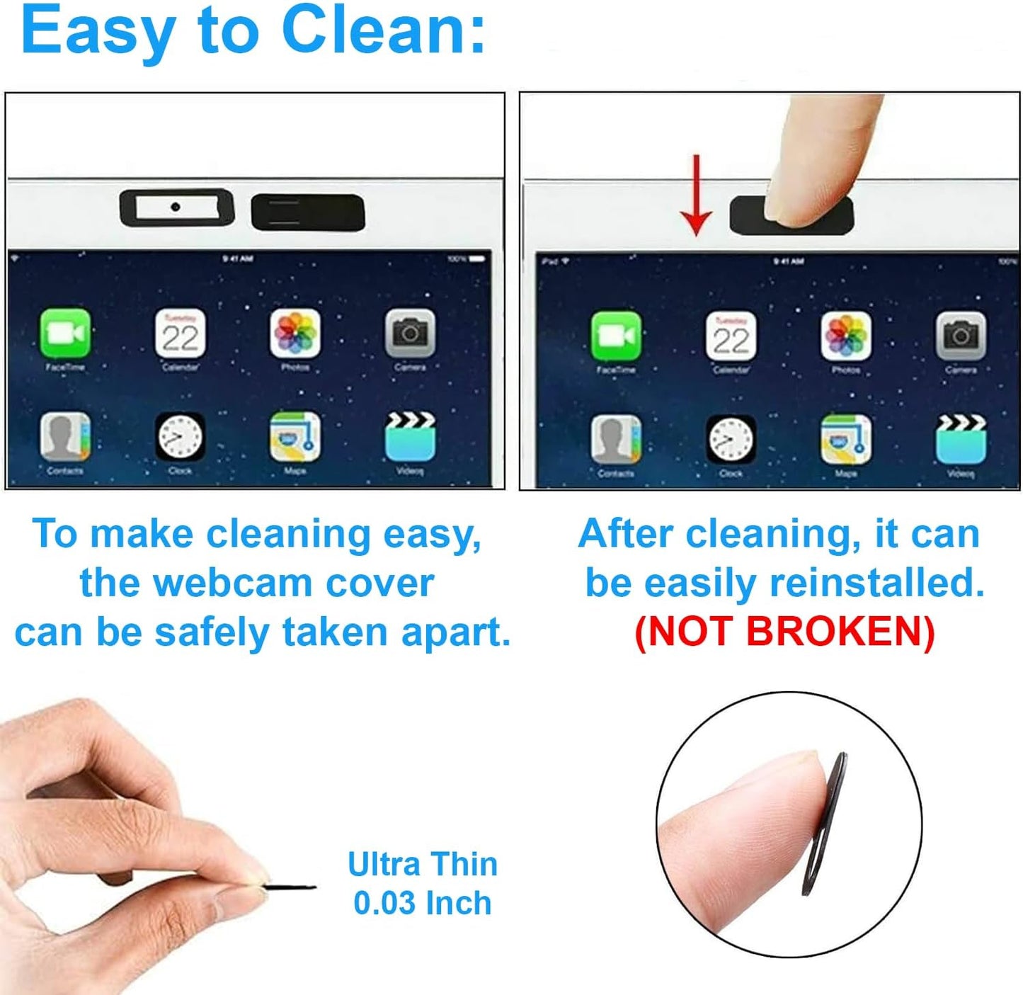 12 3/Y PCS Ultra-Thin Webcam Cover Slide for Laptop iPhone iPad MacBook Pro Computer iMac Cell Phone(Tesla Model