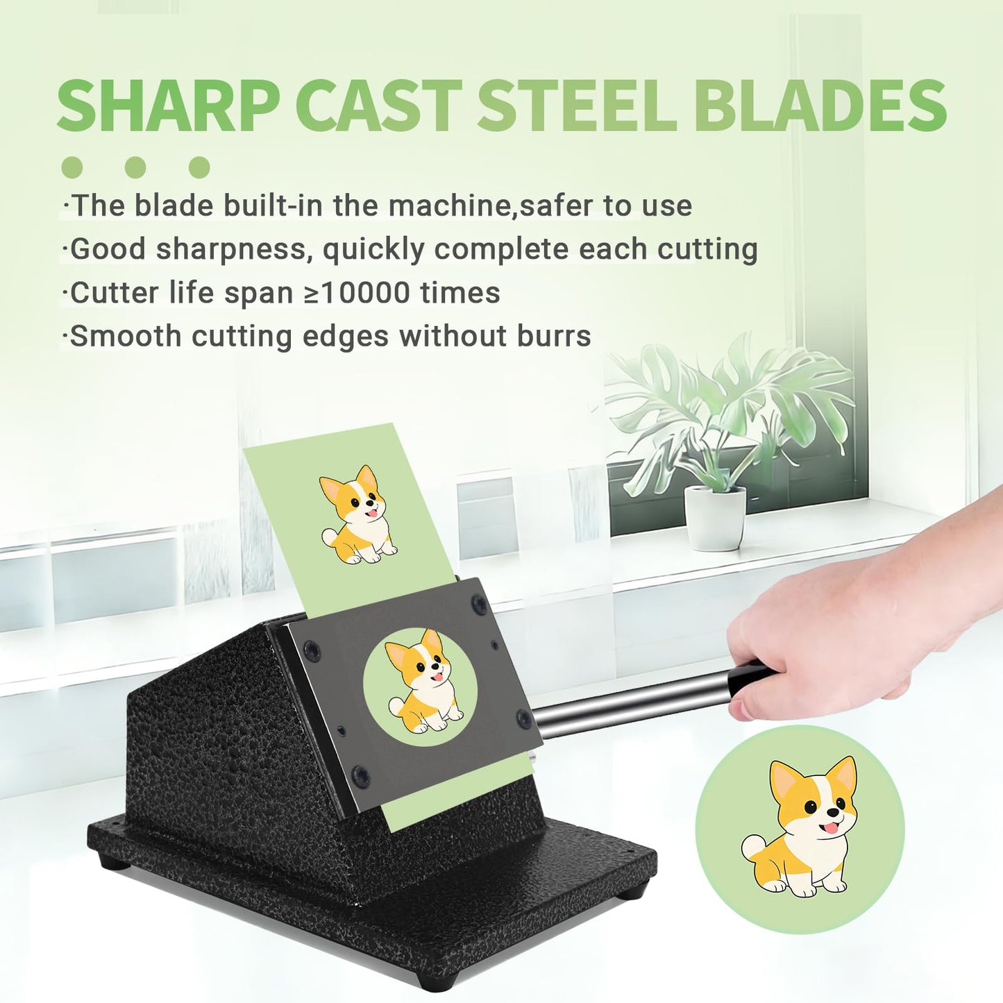 1"/25mm Button Paper Cutter, 1.38”/35mm Diameter Circle Cutter Circle Punch, 1.38”Graphics Punch Cutter, 35mm Die Cut Machine for Making 1"/25mm Mode Buttons Machine(1.38”Cutting Diameter)